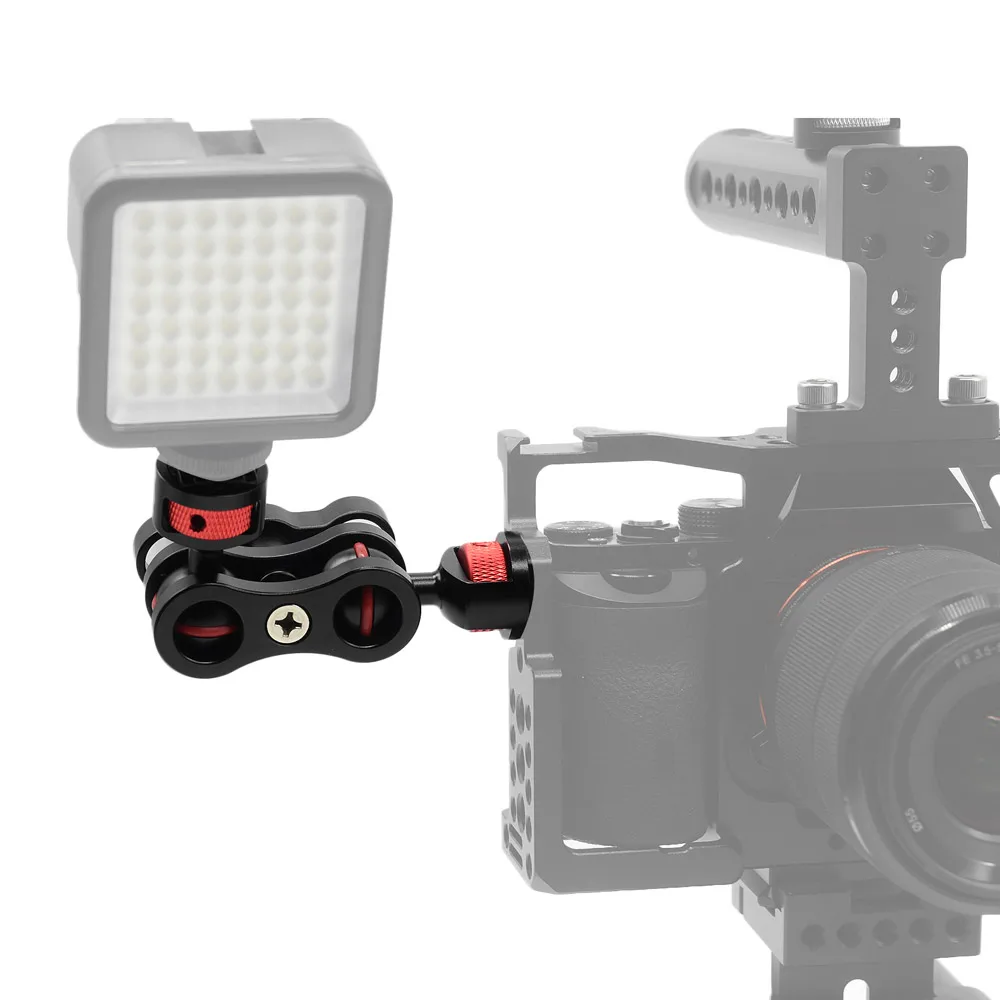 Andoer Aluminium Alloy Articulating Arm Ball Head Mount Clamp Adapter for Camera LED Video Light Tripods with 1/4 Inch Screw | Электроника