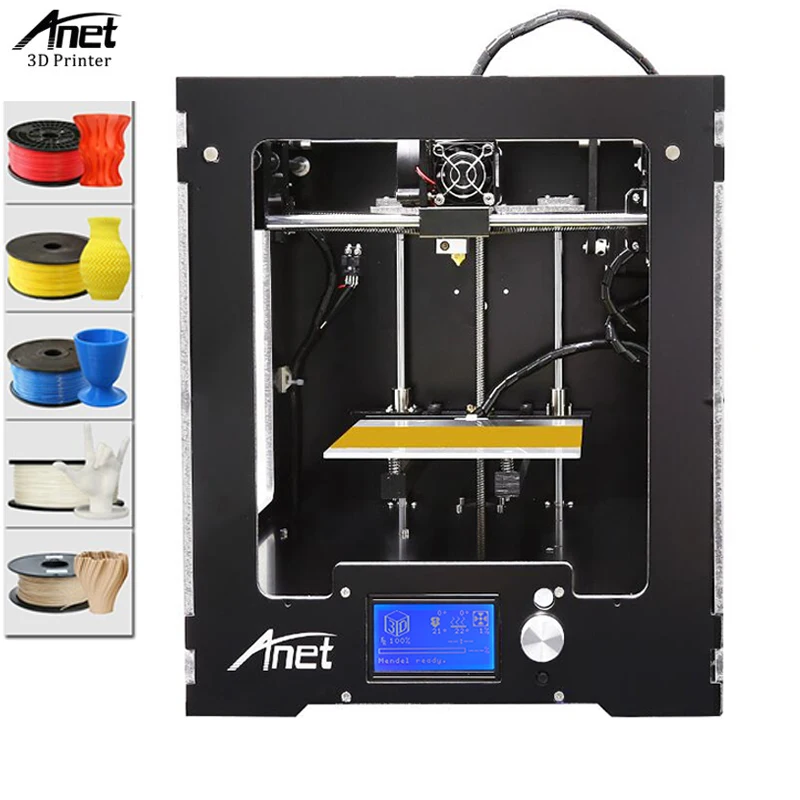 Anet A3 3D принтер машина полностью акриловый Собранный Reprap i3 комплект с нитью 8G sd