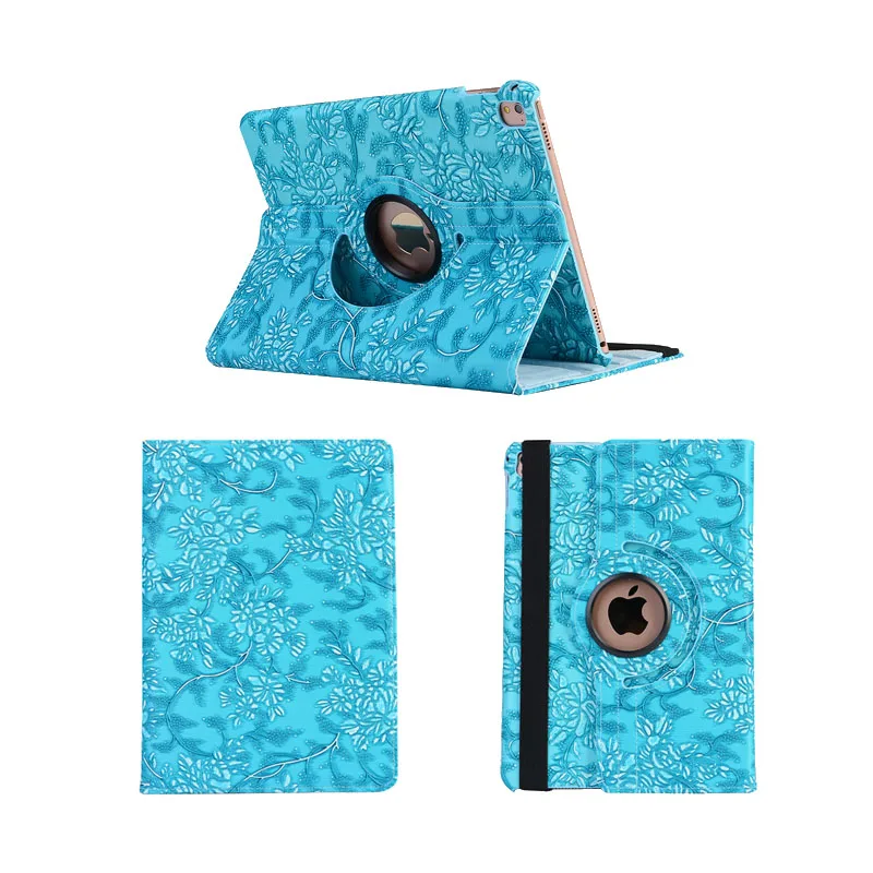 Light Blue-PTW Кожаный 360 Вращающийся чехол для Apple ipad 9,7 дюймов Air/Air 2 retina чехол ультра тонкий Авто сон для нового ipad крышка - Цвет: Light Blue-PTW