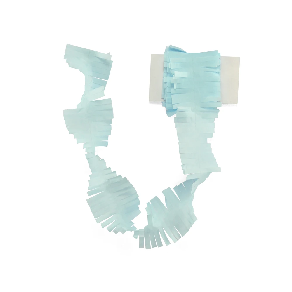 light blue 5 см* 3 м бахрома вечерние стримеры гирлянда из папиросной бумаги DIY бахрома занавески баннеры фон Свадьба День рождения украшение душевой кабины - Цвет: light blue