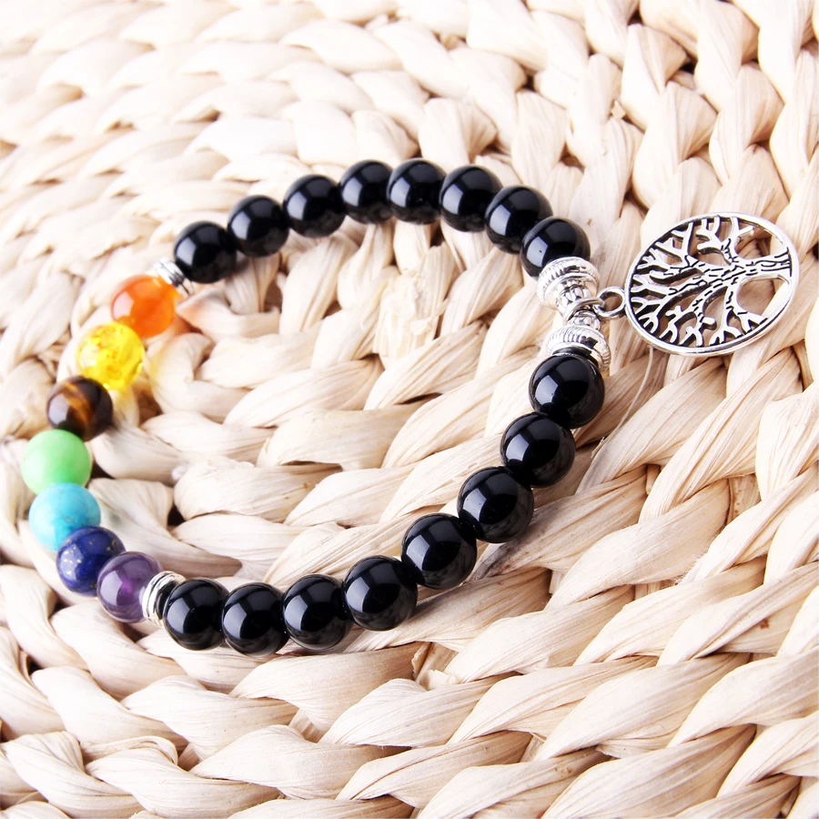 Лидер продаж 2019 браслет из круглых бусин натуральный обсидиан тигровый глаз
