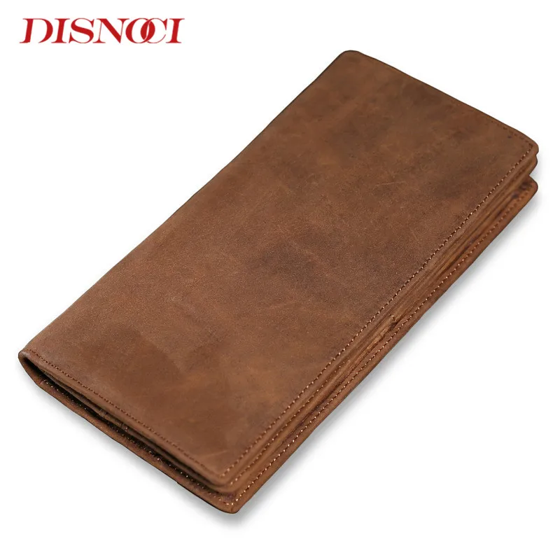 Кошелек DISNOCI из натуральной кожи большой емкости длинный мужской | Багаж и сумки