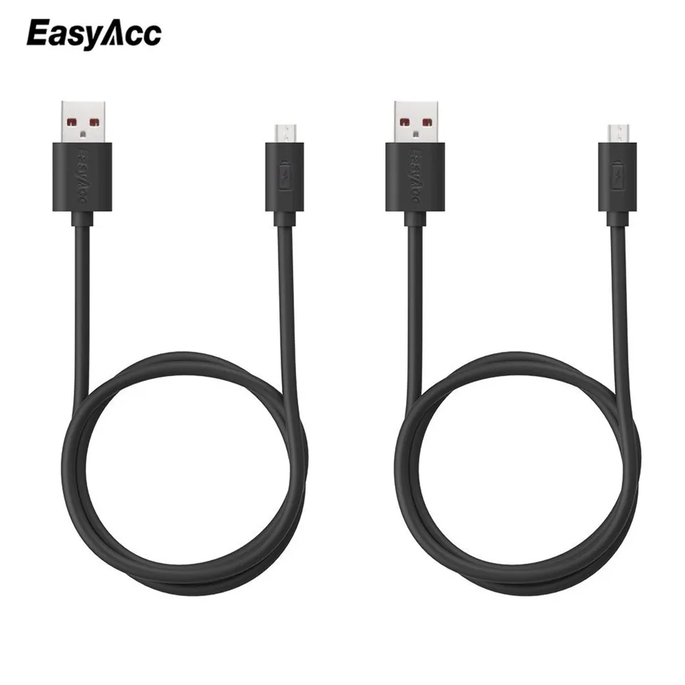 EasyAcc 2 упаковки Micro USB 0 Быстрый зарядный кабель Тип A штекер к B USB|quick charge cable|micro usb
