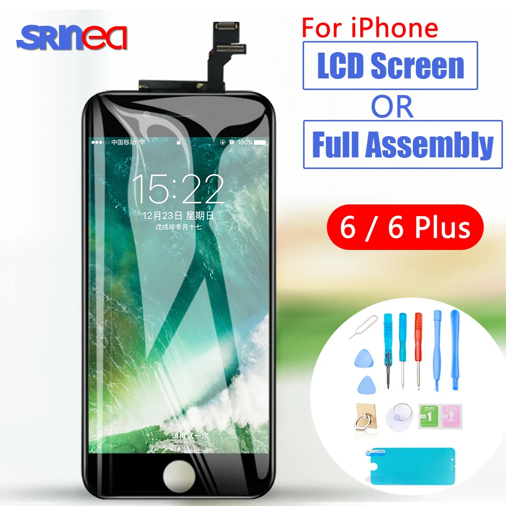 Lcd Iphone 6 Plus черный белый класс Aaa I Phone 6plus дисплей сенсорный экран дигитайзер Замена
