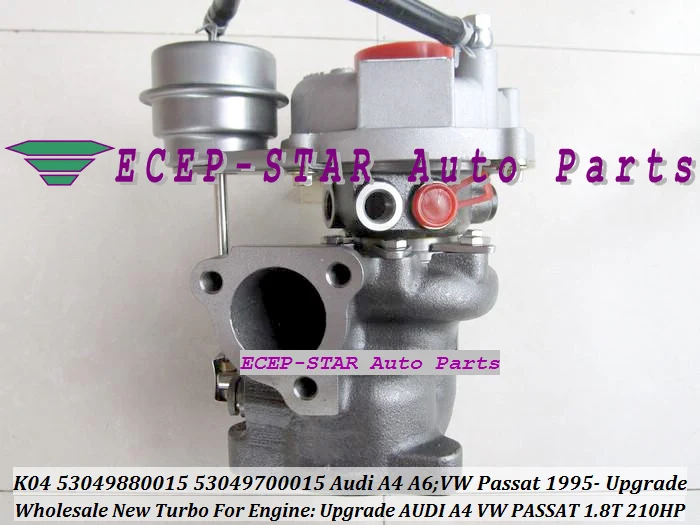 Турбокомпрессор Turbo K04 15 53049700015 53049880015 для AUDI A4 A6 1 8 T модернизация VW PASSAT 1.8L 210HP 1995