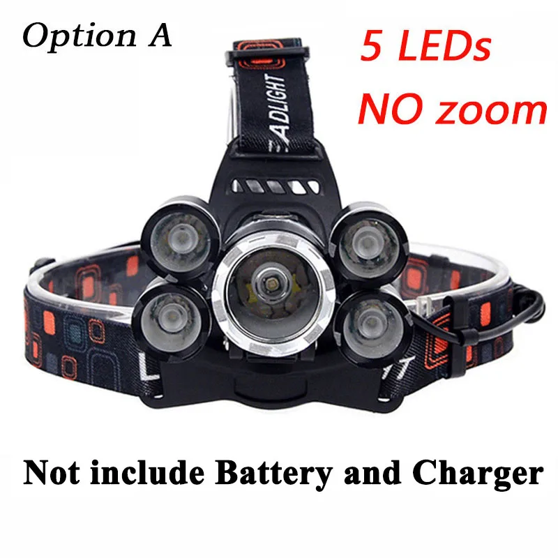 Litwod Z35 Headlight 15000 Lm headlamp CREE XML T6 LED Head Lamp Flashlight Torch head light with 18650 battery 4 mode Lanterna - Испускаемый цвет: Option A