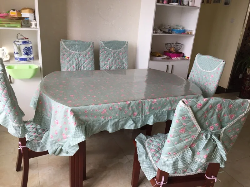 Европейский стиль зеленая скатерть для стола домашний декор 13 шт./компл. скатерти