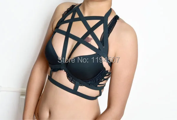 Новый модный сексуальный бюстгальтер-клетка с пятиконечными звездами в форме