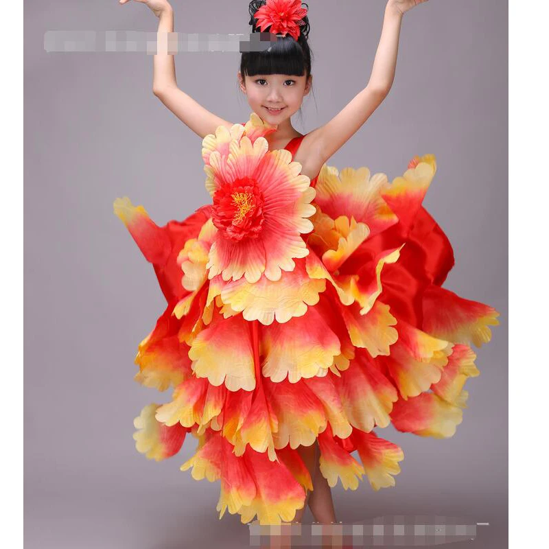 Детские Испанские костюмы танцовщицы сексуальный танец фламенко нарядное