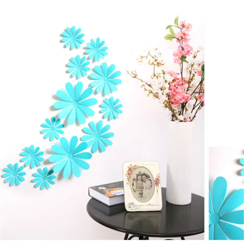 3D цветы Стикеры на обои для женских стен наклейки детской комнаты украшения