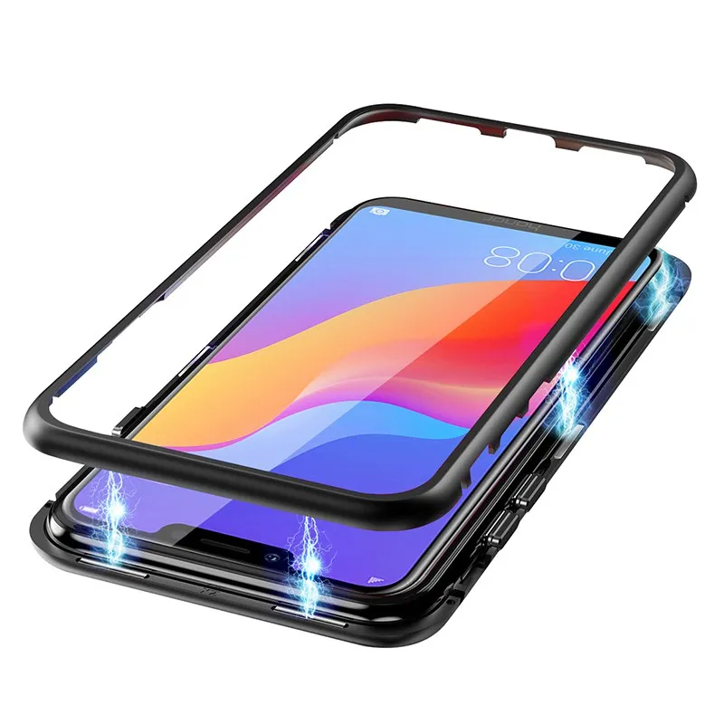 Магнитный металлический чехол для Huawei P40 P30 P20 Pro Mate 30 20 20X Nova 3i 4 5 Honor V30 V20 прозрачная