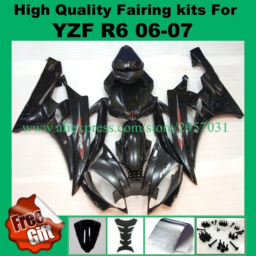 Обтекатели под давлением + 9 подарков для YZF R6 2006 2007 YZFR6 YAMAHA YZF600 06-07 комплект