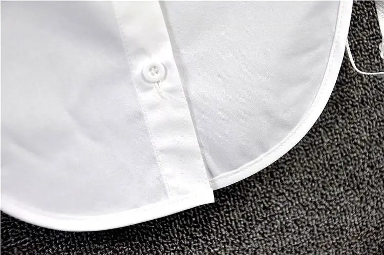 Новая Высококачественная цветная вышивка красивая блузка с ложным воротником