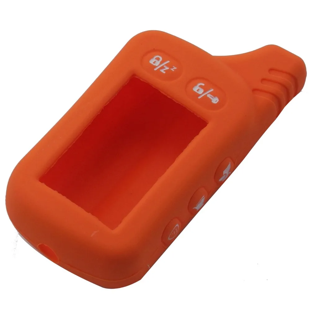 jingyuqin New TZ9010 Silicone Case KeyChain Russian 2-way Alarm System Alarm Key Fob For Tomahawk TZ-9010 TZ9010