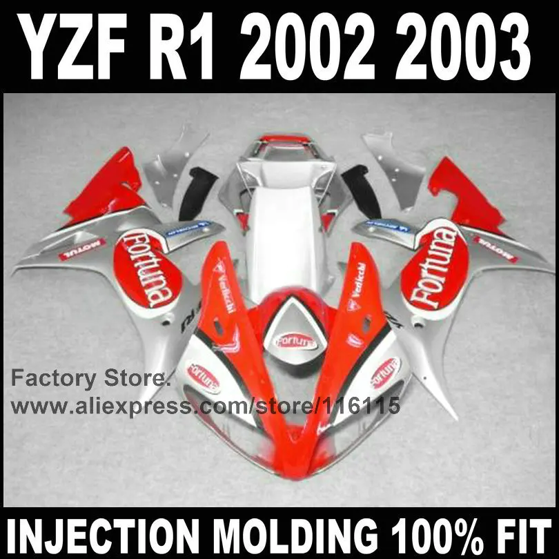 Комплект обтекателей MOTOMARTS для мотоцикла YAMAHA R1 2002 2003 YZF 02 03 Fortuna|fairing kit|motorcycle fairing