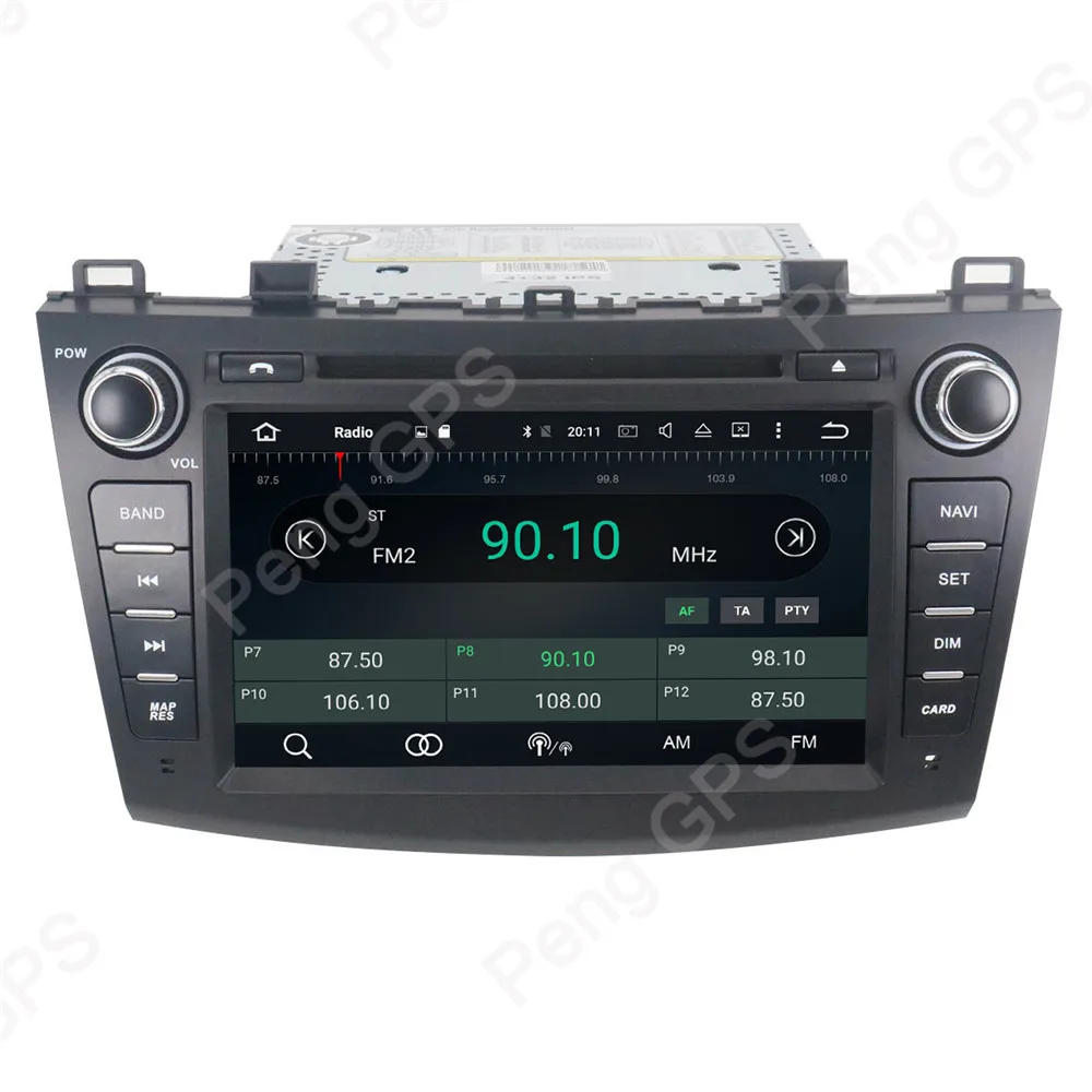 Автомагнитола 2 Din для Mazda 3 Axela 10/9 2009 с GPS навигацией CD DVD плеером Bluetooth DSP