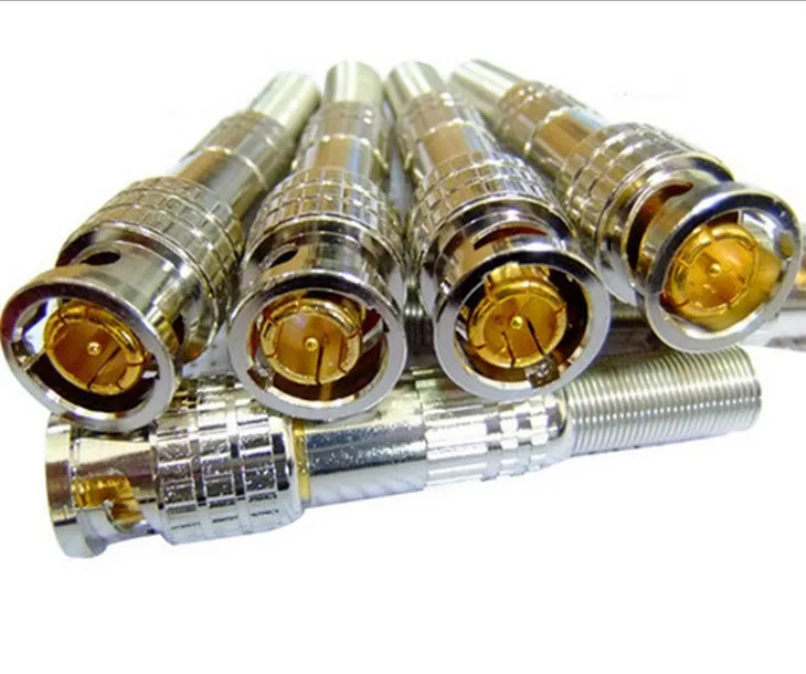 10 шт. BNC Q9 штекер для RG59 коаксиальный кабель CCTV медный Бесконтактный разъем|plug