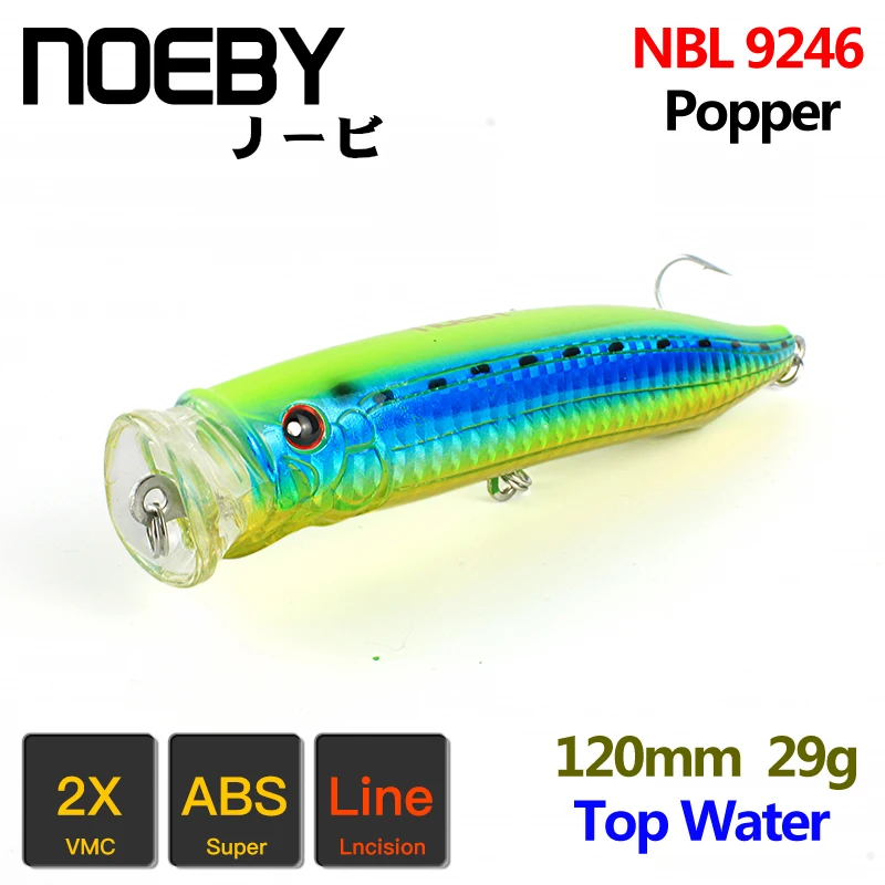 NOEBY 1 шт. 120 мм/29 г приманка для морской рыбалки в верхней части воды тройные Крючки