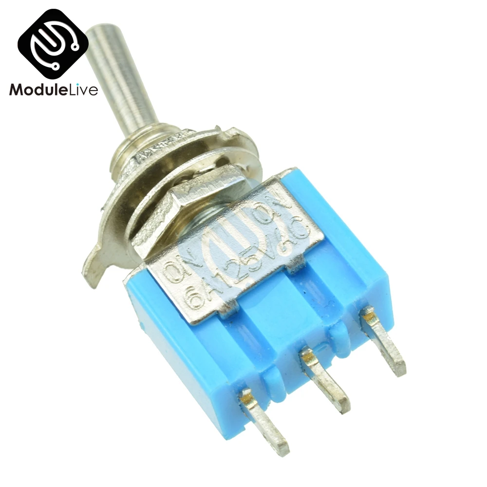 5 шт. DIY Mini 6A SPDT 3A 250V AC 125V MTS 102 3 Pin 2 позиционный вкл ВКЛ модуль выключателя Practic P DIP