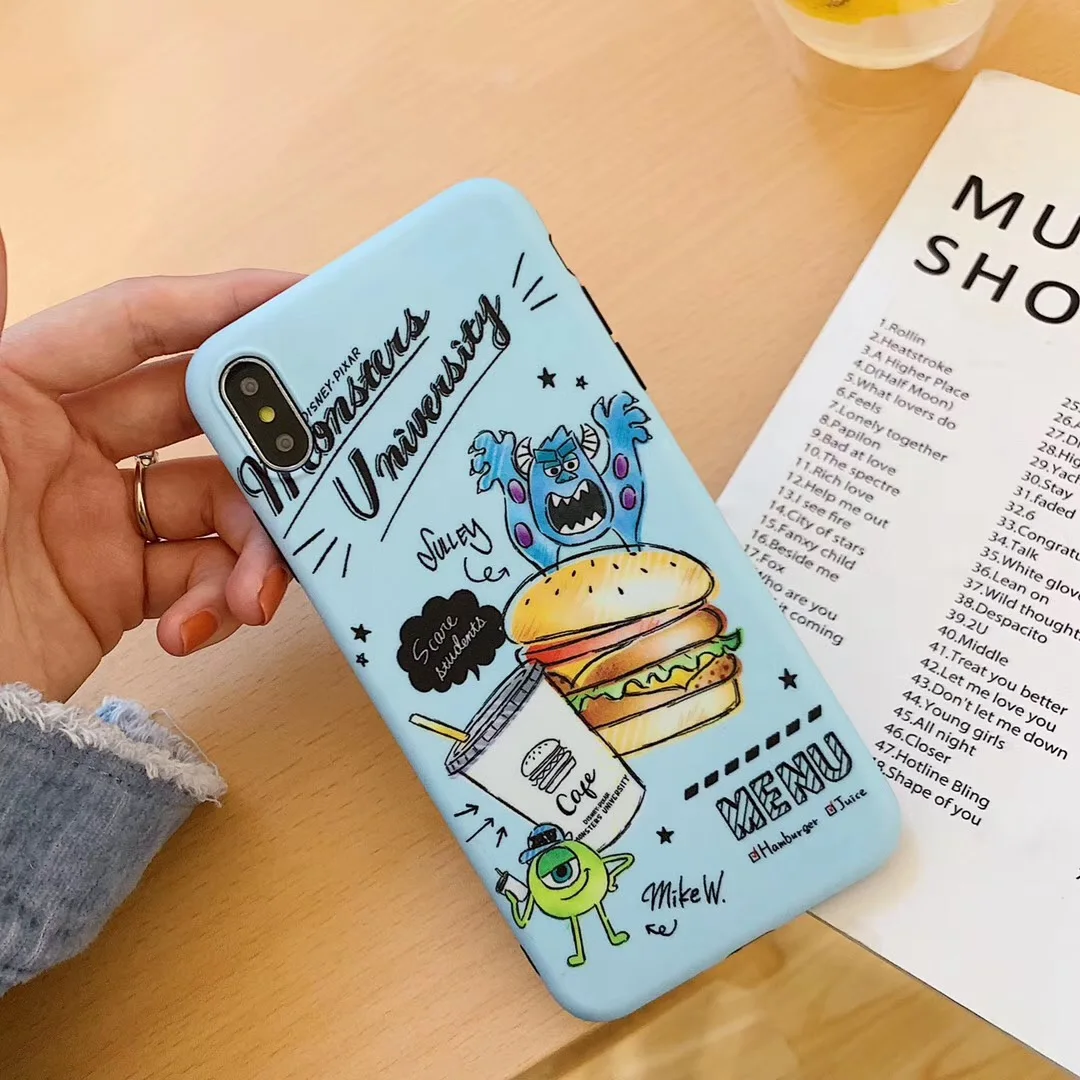 Мультяшная наклейка История игрушек Монстры университет меню чехол для iPhone 6 6s 7 8
