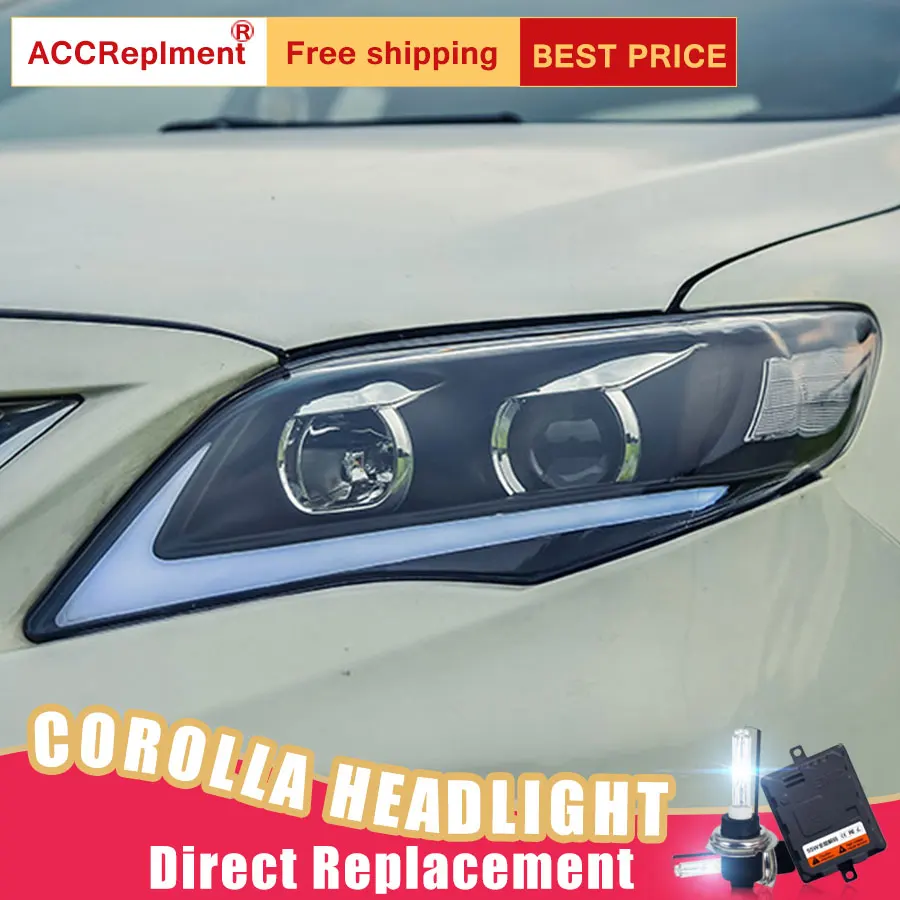 2 шт. светодиодный ные фары для Toyota corolla 2011-2013 Светодиодный Автомобильные