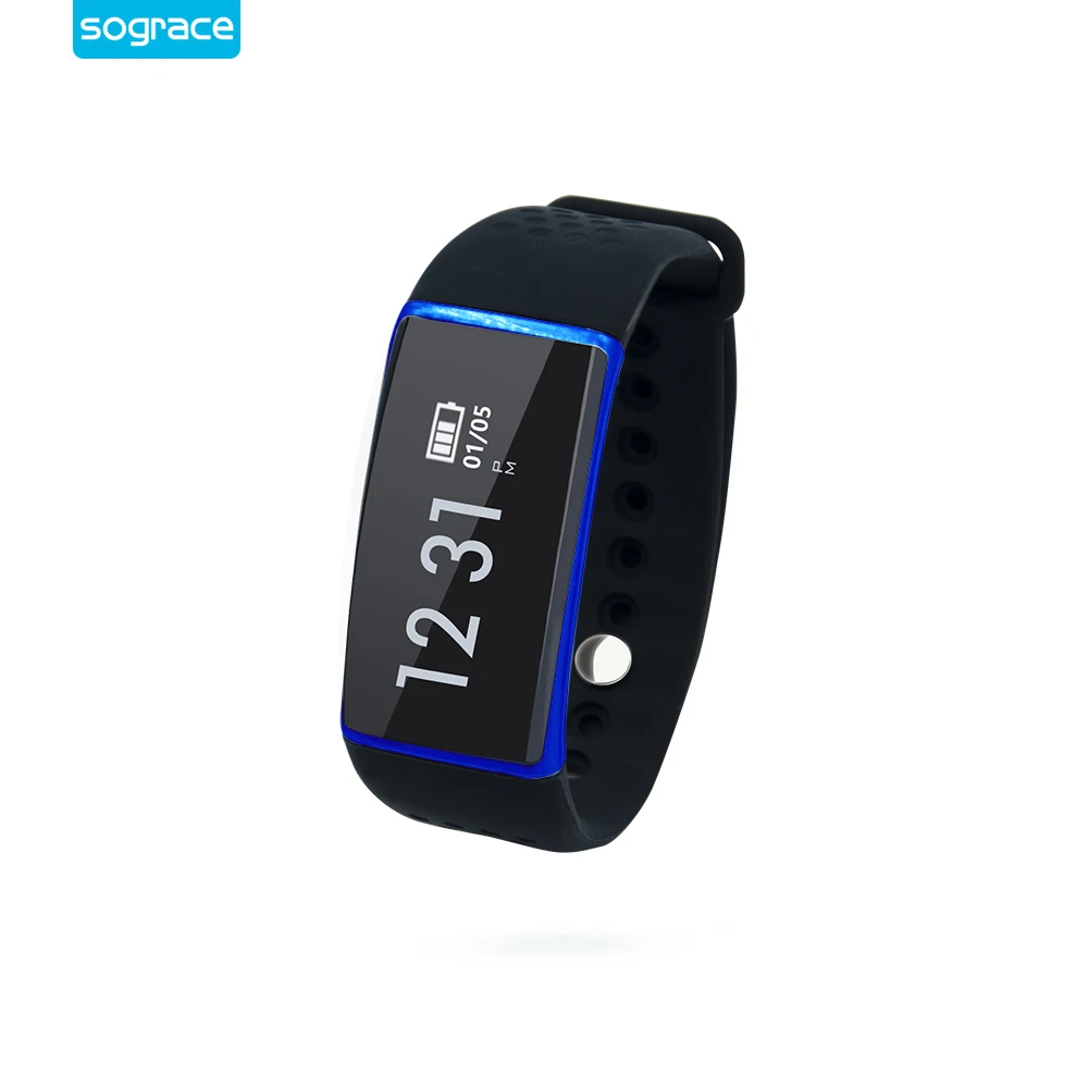 Sograce S08 OLED Smart Bracelet Bluetooth Heart Rate Monitor Alarm Clock Pedometer Weather Forecast Waterproof For Android iOS |