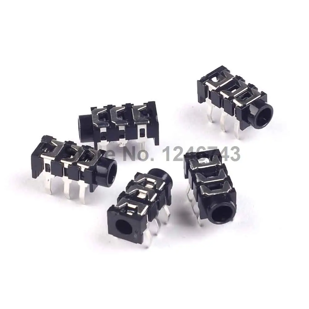 20 шт. 3 5 мм черная прямая стерео розетка 5Pin разъем для наушников 313|socket|socket 3.5mm |