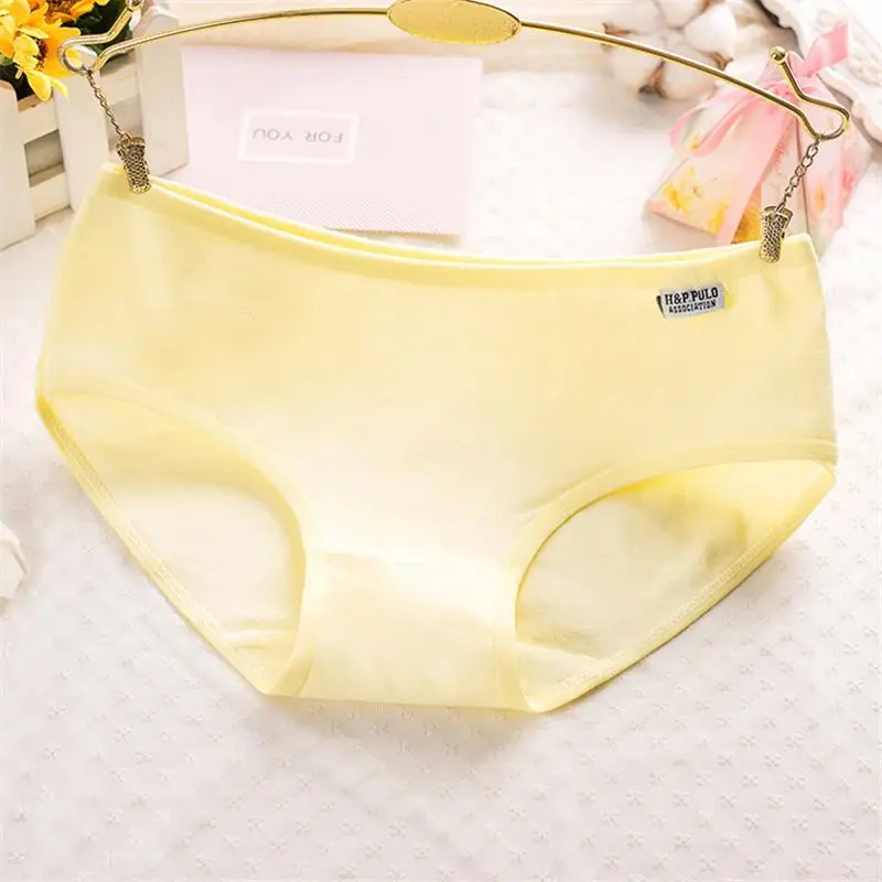 MISSKY Women Solid Color Soft Comfortable Breathable Triangle Briefs Simple Elasticity Underpants One Size |