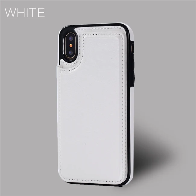 white Чехол-бумажник из искусственной кожи в стиле ретро для iPhone X, 6, 6 S, 7, 8 Plus, 5, 5S, SE, мульти держатель для карт, чехол-подставка для iPhone 11 pro, XS, MAX, XR, чехол - Цвет: white