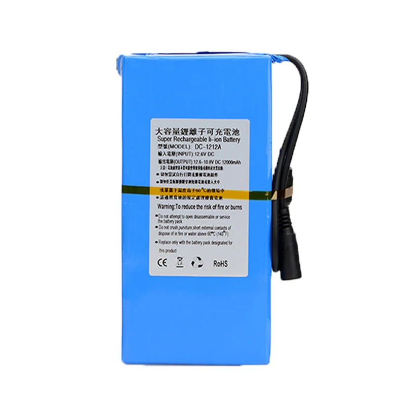 ELEOPTION 5 шт Супер Высокая емкость перезаряжаемая литий ионная батарея DC 12V 12000mAh 1212A