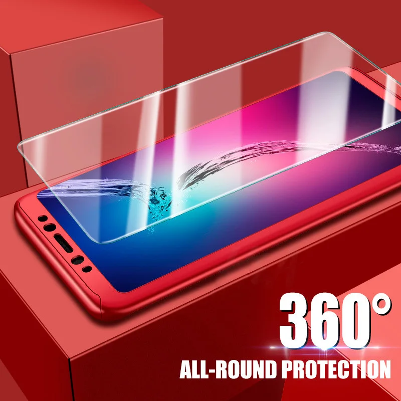 KINBOM 360 Case For Xiaomi Redmi K20 Note 7 5 6 Pro Soft film Hard Cover for 6A 4X Plus Full protection |