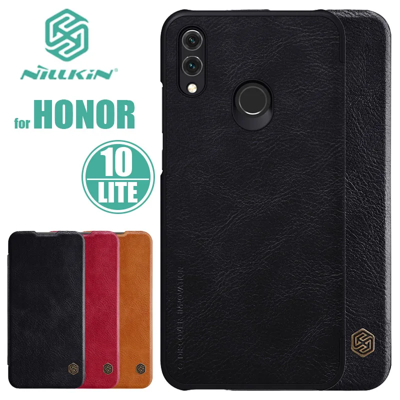 Huawei Honor 10 Lite чехол Nillkin Qin Флип кожаный роскоши слот для карты телефона huawei Nilkin