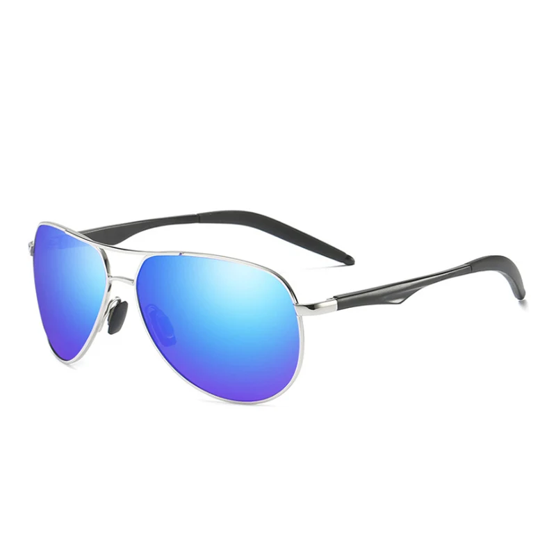 C5 Silver Blue YOK'S поляризованные желтые солнцезащитные очки ночного видения, мужские очки пилота, алюминиевые очки для вождения, солнцезащитные очки Oculos HN1031 - Цвет оправы: C5 Silver Blue