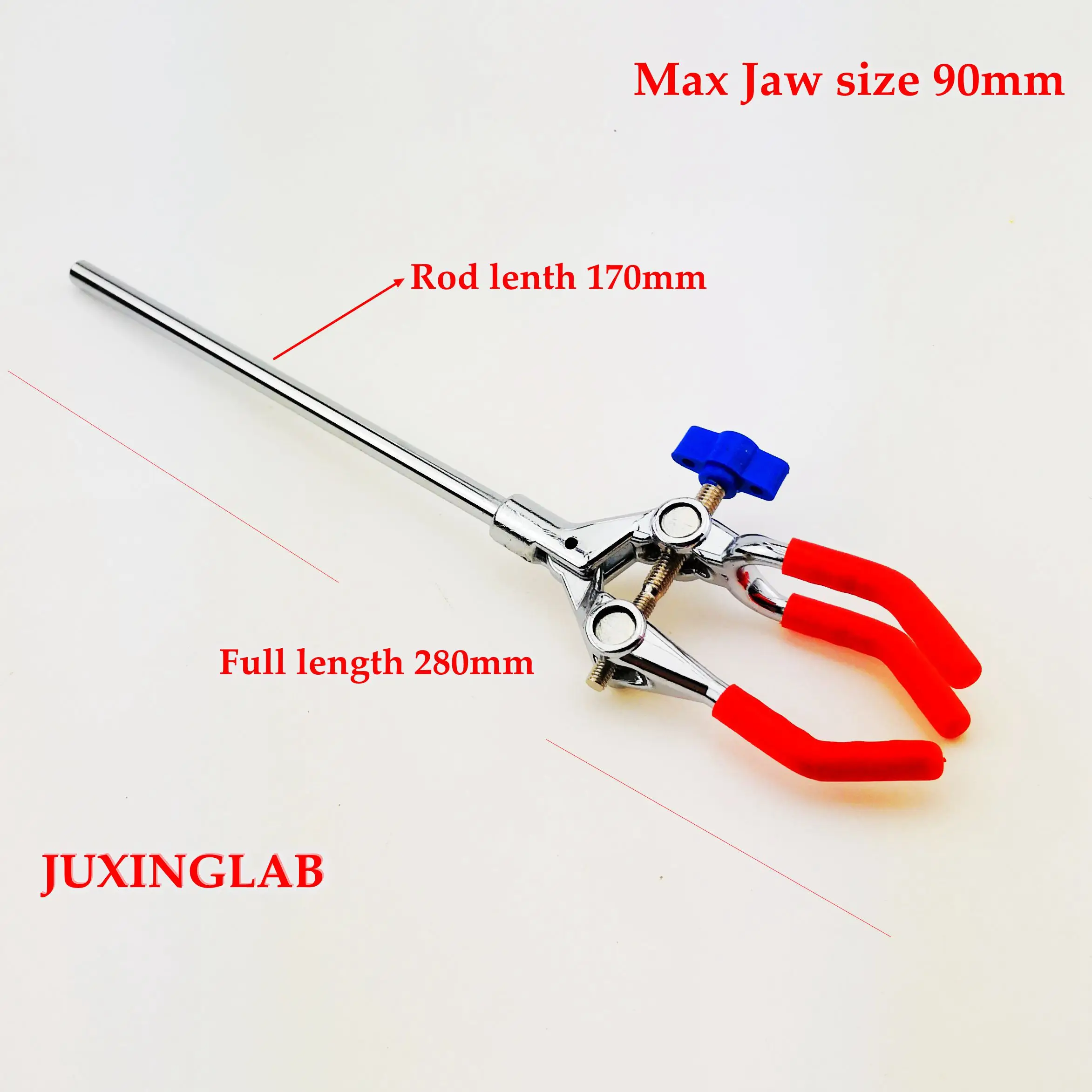 

laboratory three prong finger clamp Three-Prong Extension Lab Beaker Flask Clamps,electric tinplate,Single Adjustment,Max Jaw Si
