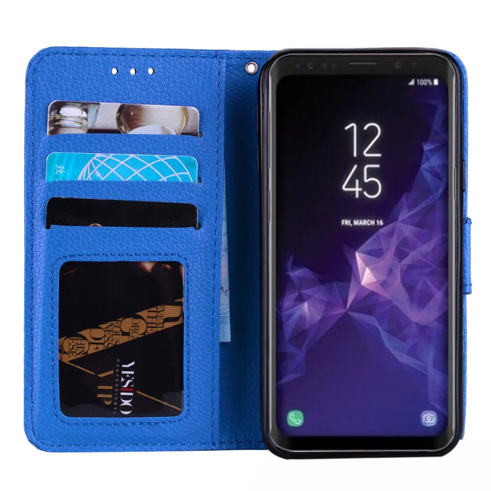 Кожаный флип-чехол для samsung Galaxy A6 A8 плюс J4 J6 A3 A5 J3 J5 J7 S3 S4 S5 S6 S7 край S8 S9 Бумажник Чехол-держатель для телефона