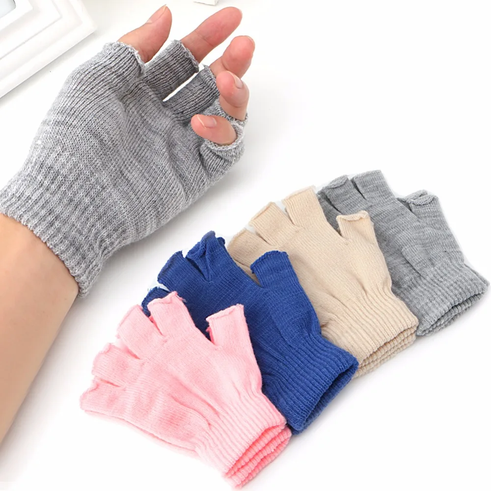 Новинка 1 пара тянущиеся трикотажные перчатки мужские женские зимние теплые