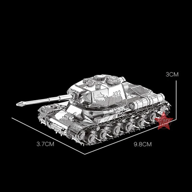 2 шт. 3D металлический нано-головоломка JS-2 Iwan большой с колокольней для девочек вождя MK50 Танк собрать модель набор "сделай сам" 3D лазерная резка игрушка