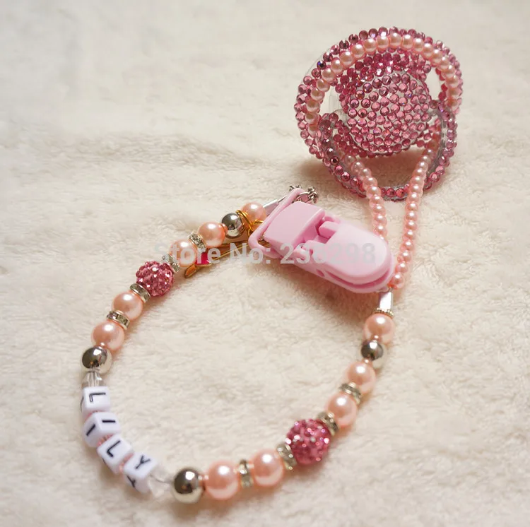 Красивая яркая Розовая Принцесса миокар набор зажимов для пустышки зажим ручной