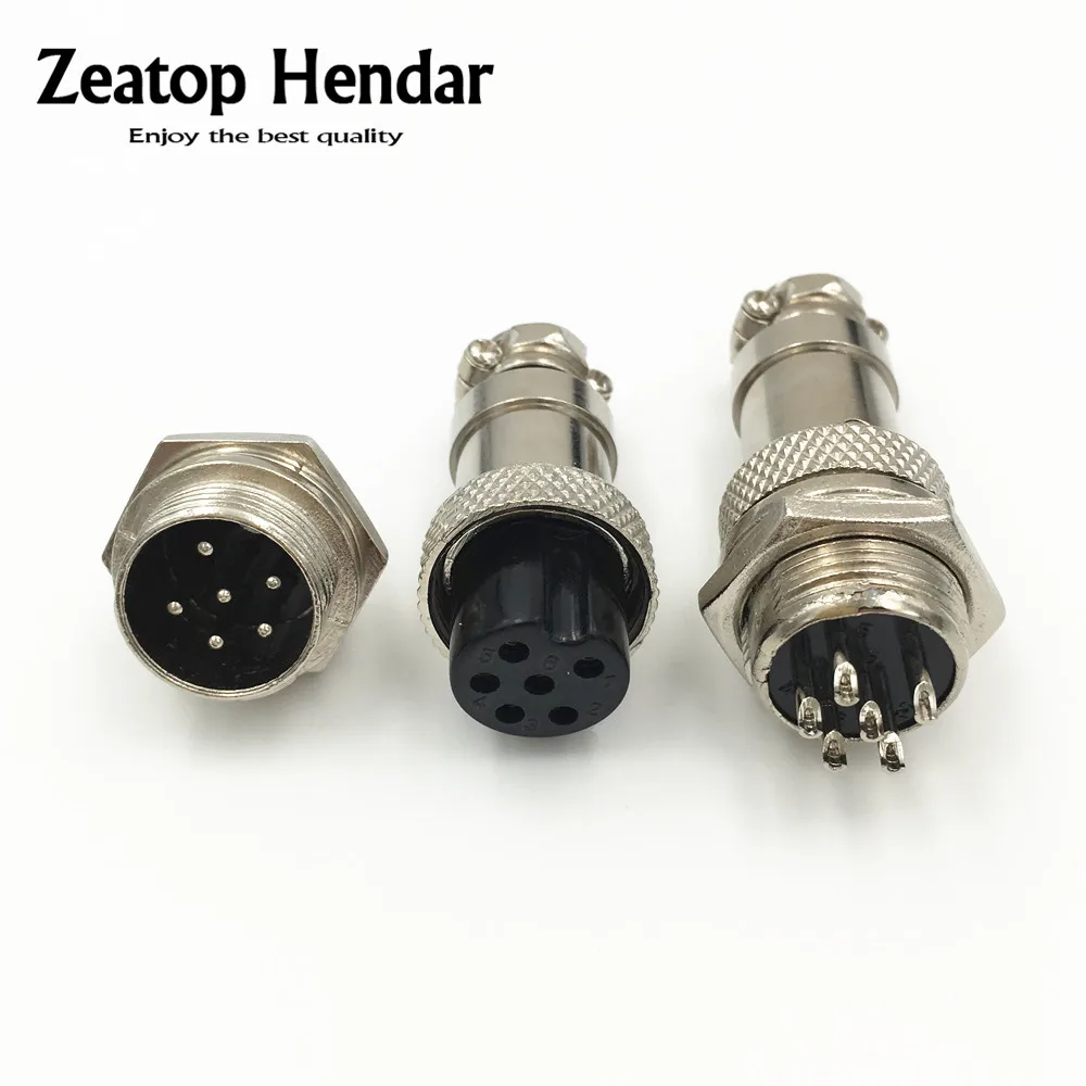 Набор адаптеров GX16 6 Pin 16 мм штырьковый и гнездовой разъем|connector 16mm|connector pinpin connector |