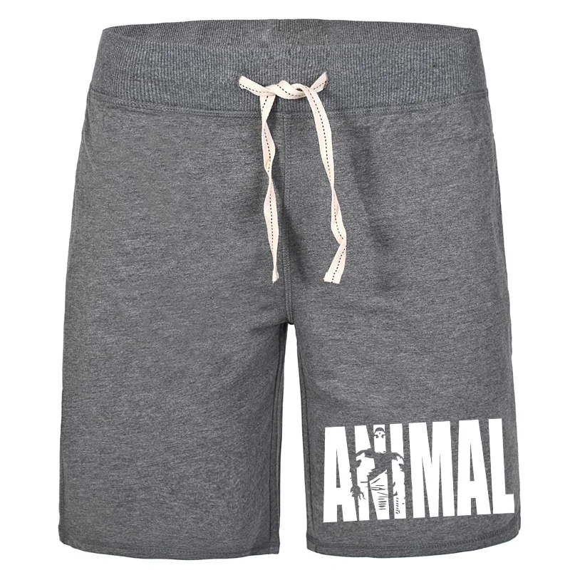 

Beach Fashion Men Shorts with pockets Durable Breathable Fabric Workout Muscle Outwear Pantalones Cortos Animal Letter Printed