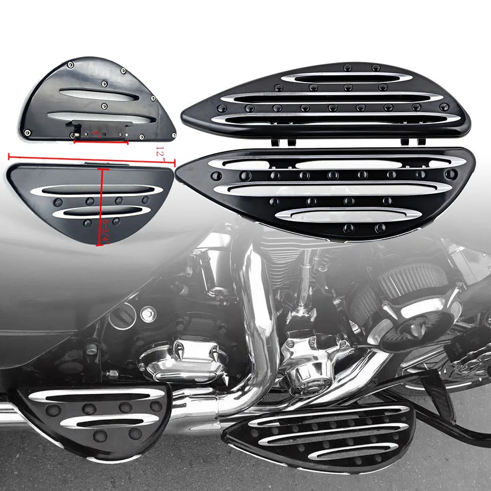 

For Harley Davidson Touring Road Glide Custom Road King Classic CVO Motorcycle Driver Passenger Stretched Floorboards foot pegs