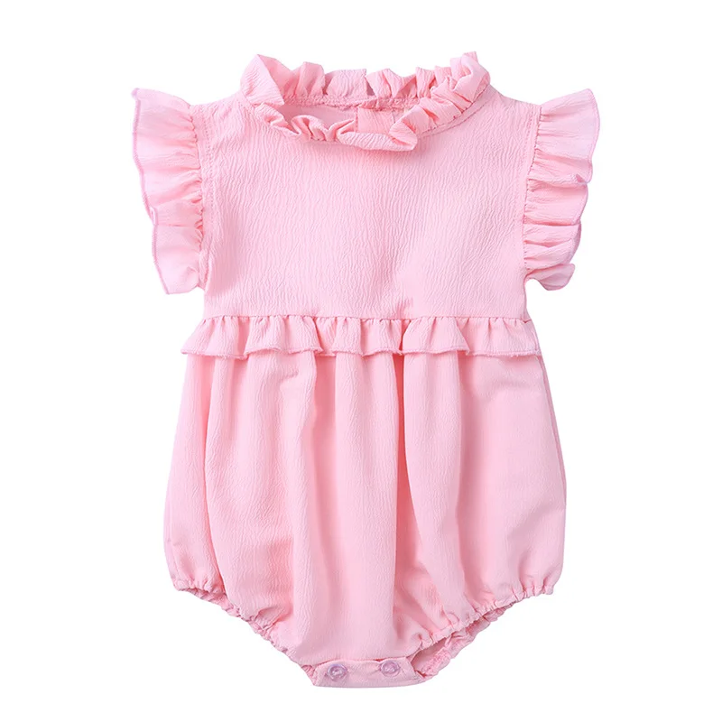Summer Fashion Baby Boys Girls Newborn Kid Romper Short Sleeve Cotton Bodysuit Kids Outfit Cloth Size 6m-24m