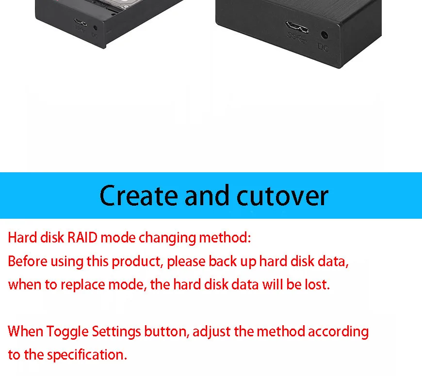 Acasis DT-S2 USB3.0 eSATA 2," двойной жесткий диск Raid корпус Поддержка 2 ТБ HDD RAID0 RAID1 JBOD SPAN алюминиевый сплав 5 Гбит/с