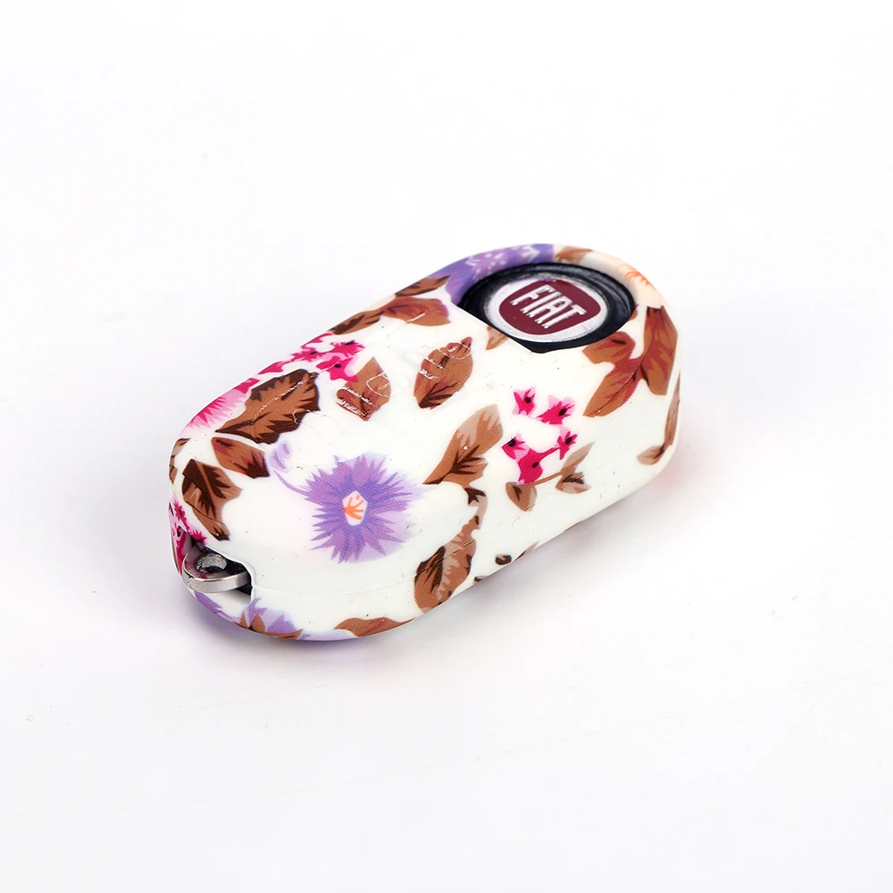 Красивый силиконовый чехол для ключей автомобиля 500 3 кнопки флип дистанционный