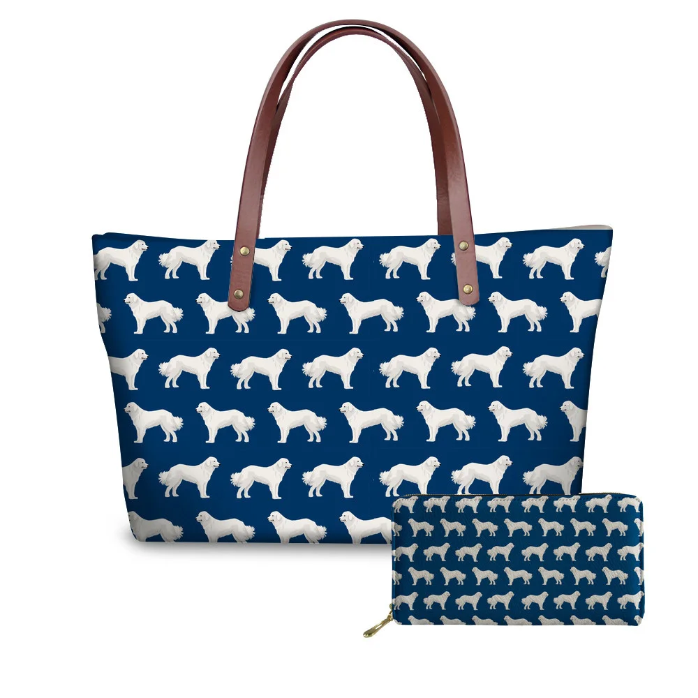 

Customized Women's Bags Purses and Handbags Great Pyrenees Printing Top-handle Bags for Ladies Beach Bag Bolsa Feminina 2019