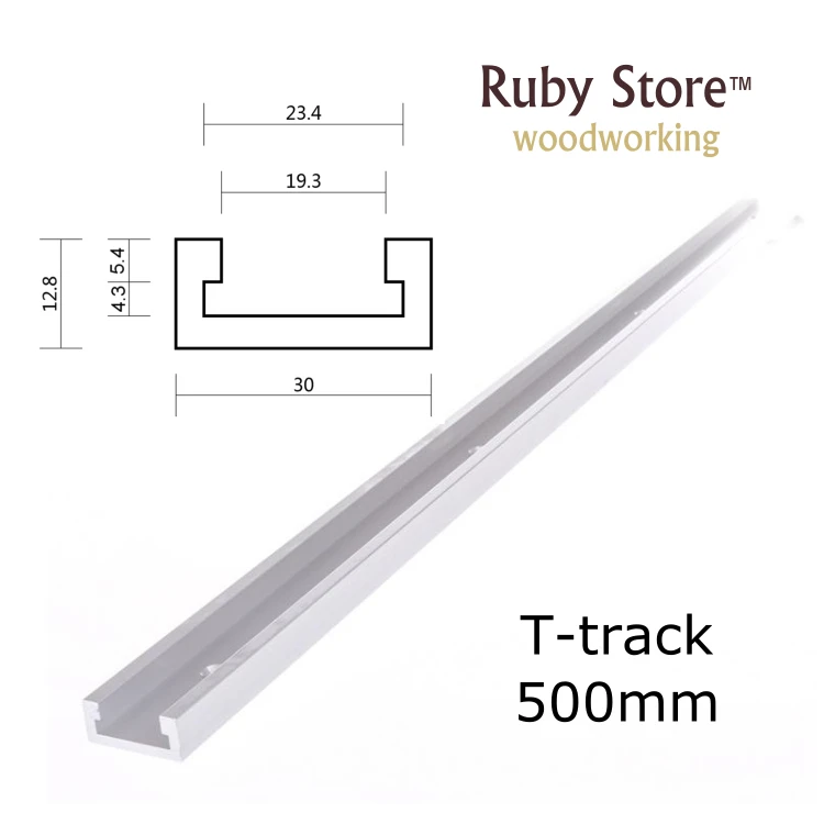 

NEW 500mm Standard T-track, Aluminum T track Miter Track, Jig Slot for Router Table Saw