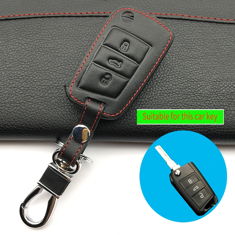 Лидер продаж 2017 пульт дистанционного управления из натуральной кожи для volkswagen vw