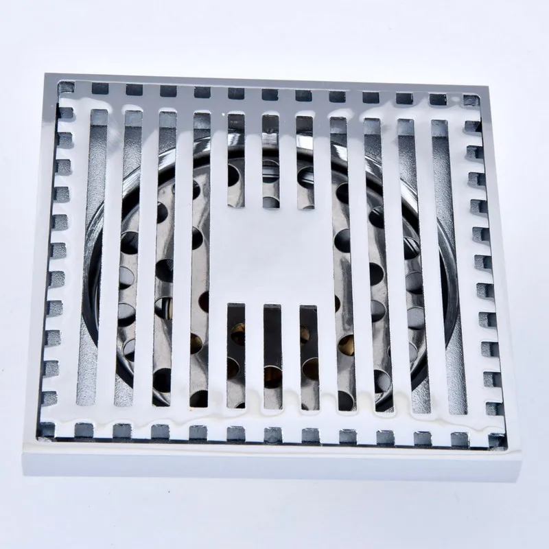 Слив для пола хромированный латунный дезодорант ванной комнаты евро квадратный