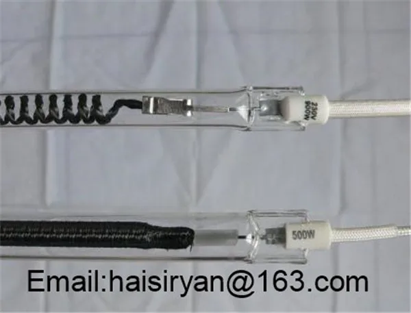 

customized 1500w 350mm far Single tube Electric halogen IR quartz glass heate light