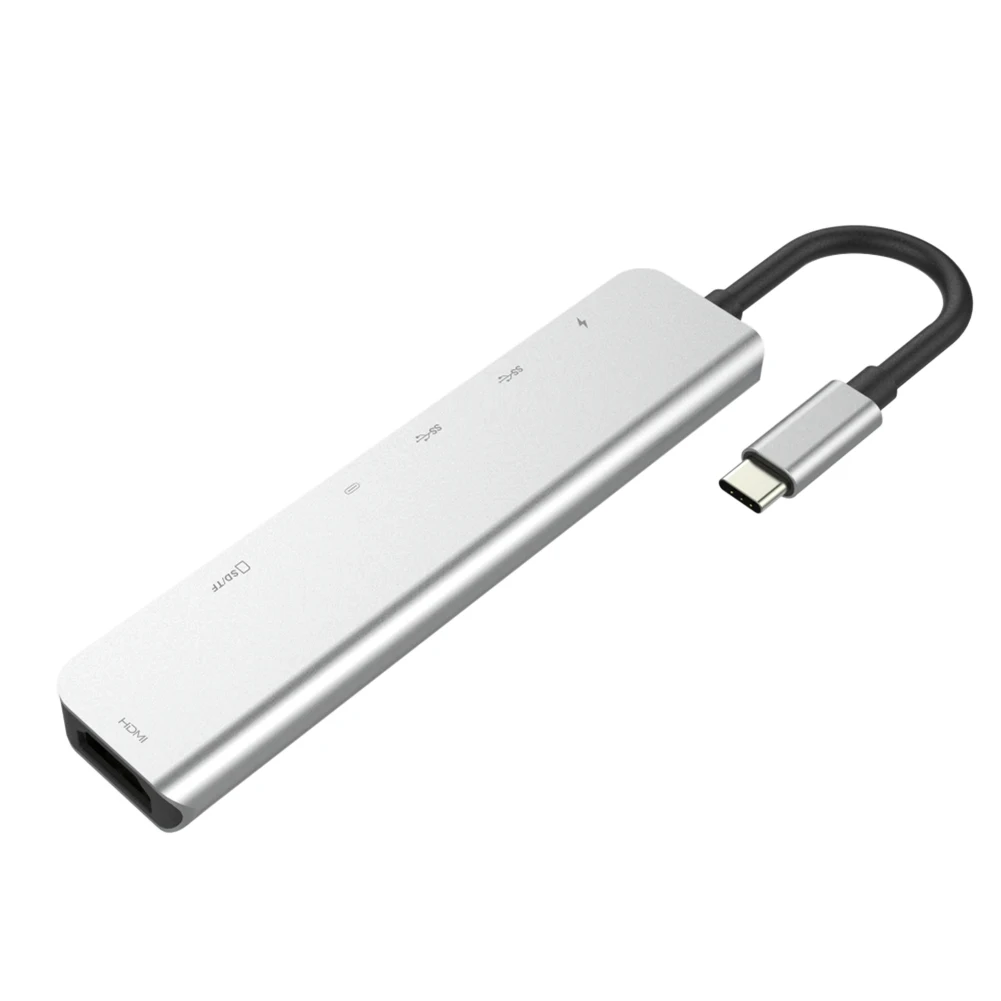 7-в-1 Тип C концентратор мульти Порты и разъёмы HDMI адаптер Ethernet Порты и разъёмы с 2 портами(стандарт 3,0 Порты с 60WPower доставки для macbookand более USB C концентратор USB